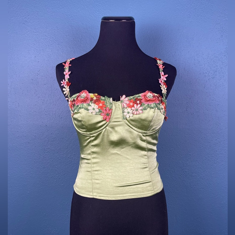 Princess Poly- Enchante To Meet You Top Green